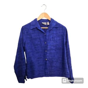 Vintage Chico's Long Sleeve Purple Sz 0